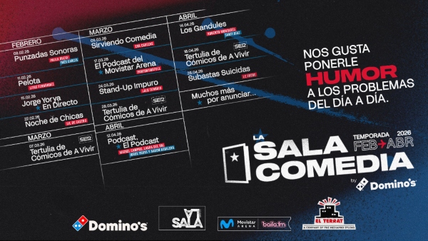 La Sala Comedia by Domino’s pisa el acelerador: nuevos shows confirmados y mucho humor del bueno